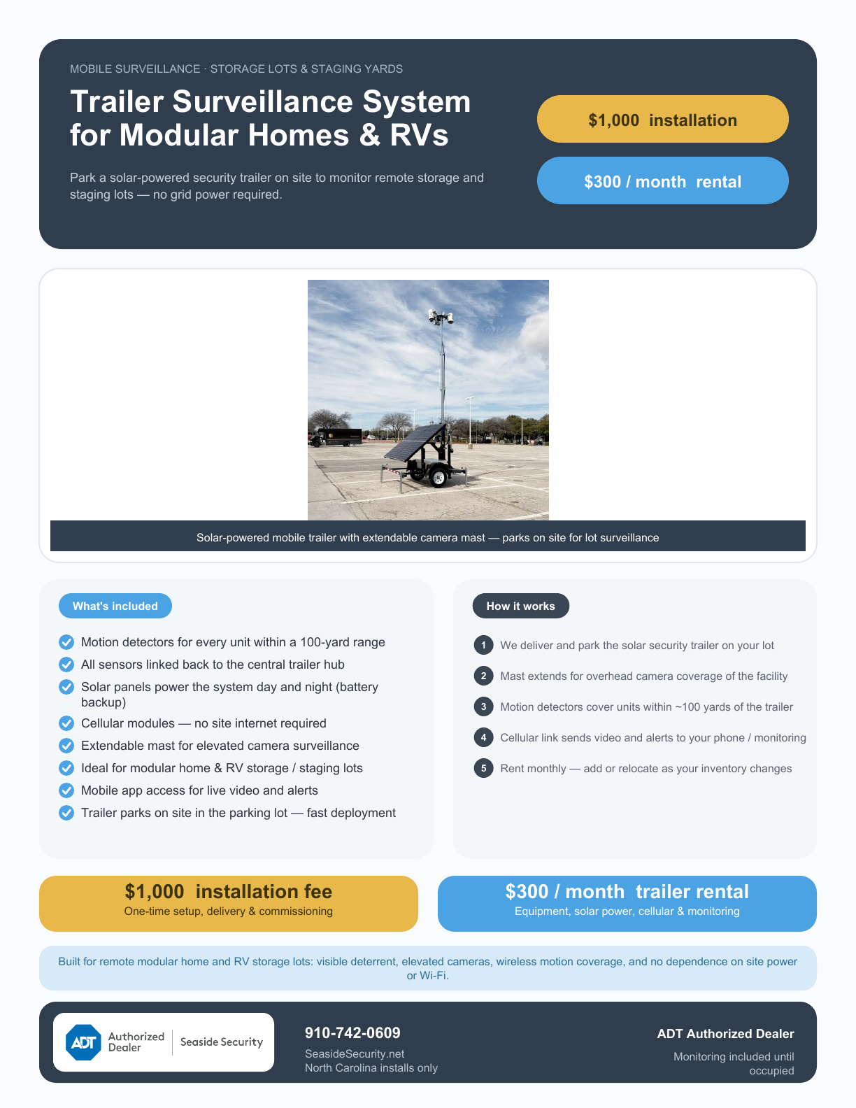 Trailer Surveillance System flyer